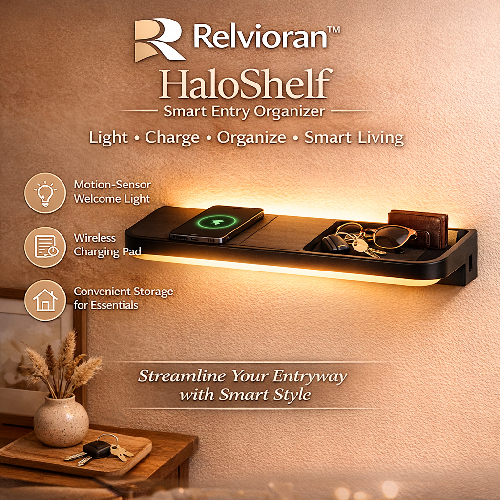 Relvioran™ HaloShelf Smart Entry Organizer