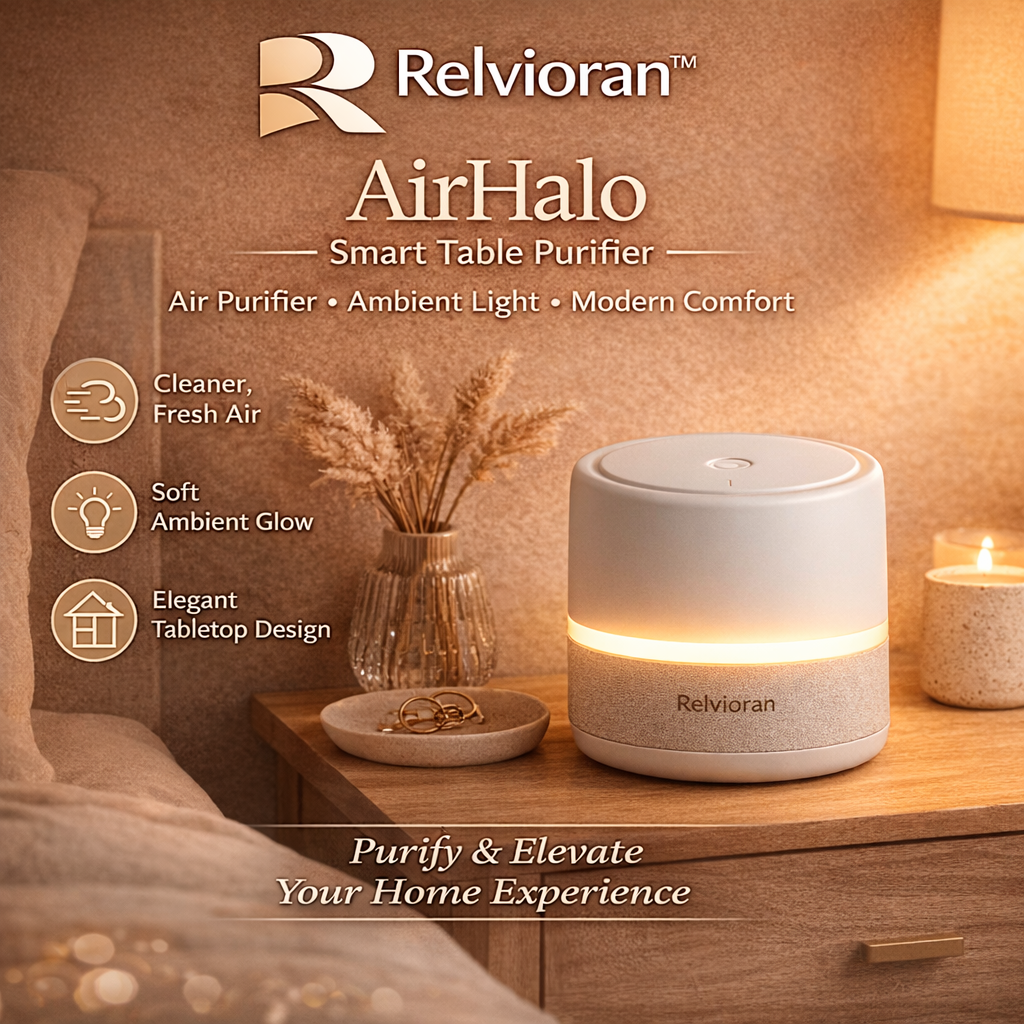 Relvioran™ AirHalo Smart Table Purifier